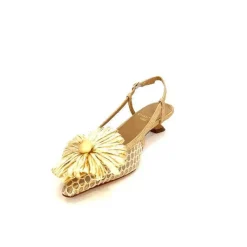 Escarpins<chantal Escarpins Bride Arrière 2211 Textile Raffia Beige