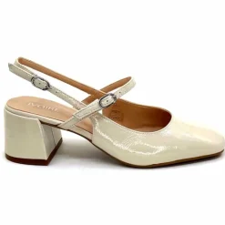 Elégant|Escarpins<Ivoire0104a Escarpins Bride Arrière Ivoire A53097 Cuir Vernis Crème