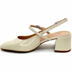 Elégant|Escarpins<Ivoire0104a Escarpins Bride Arrière Ivoire A53097 Cuir Vernis Crème