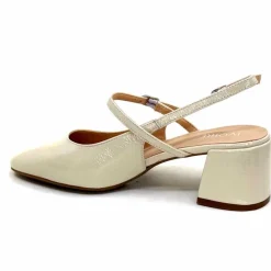 Elégant|Escarpins<Ivoire0104a Escarpins Bride Arrière Ivoire A53097 Cuir Vernis Crème