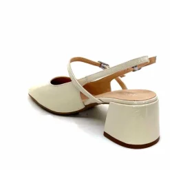 Elégant|Escarpins<Ivoire0104a Escarpins Bride Arrière Ivoire A53097 Cuir Vernis Crème