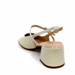 Elégant|Escarpins<Ivoire0104a Escarpins Bride Arrière Ivoire A53097 Cuir Vernis Crème