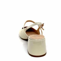 Elégant|Escarpins<Ivoire0104a Escarpins Bride Arrière Ivoire A53097 Cuir Vernis Crème