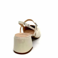 Elégant|Escarpins<Ivoire0104a Escarpins Bride Arrière Ivoire A53097 Cuir Vernis Crème