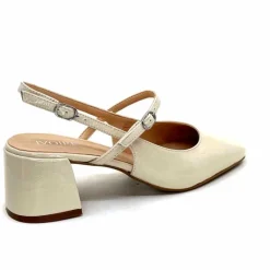 Elégant|Escarpins<Ivoire0104a Escarpins Bride Arrière Ivoire A53097 Cuir Vernis Crème