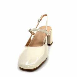 Elégant|Escarpins<Ivoire0104a Escarpins Bride Arrière Ivoire A53097 Cuir Vernis Crème