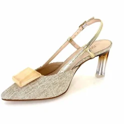 Talon|Féminin<Ivoire0376 Escarpins Bride arrière Ivoire 4908 Textile Or Beige