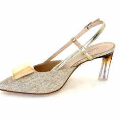 Talon|Féminin<Ivoire0376 Escarpins Bride arrière Ivoire 4908 Textile Or Beige