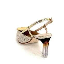 Talon|Féminin<Ivoire0376 Escarpins Bride arrière Ivoire 4908 Textile Or Beige