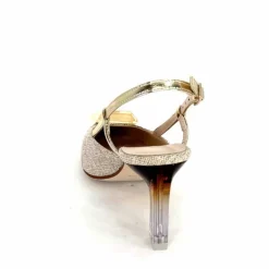 Talon|Féminin<Ivoire0376 Escarpins Bride arrière Ivoire 4908 Textile Or Beige