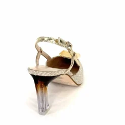 Talon|Féminin<Ivoire0376 Escarpins Bride arrière Ivoire 4908 Textile Or Beige