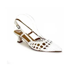 Elégant|Escarpins<Pedro Miralles Escarpins Bride Arrière 14781 Cuir Blanc