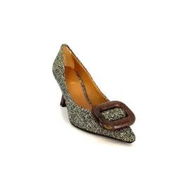 Féminin|Fantaisie<chantal Escarpins 2178 Textile Vert