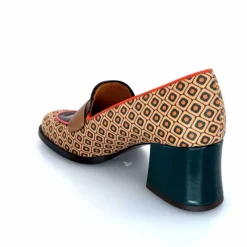 Fantaisie|Escarpins<Chie Mihara Escarpins Teisin Cuir Imprimé Bordeau Vert