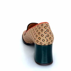 Fantaisie|Escarpins<Chie Mihara Escarpins Teisin Cuir Imprimé Bordeau Vert