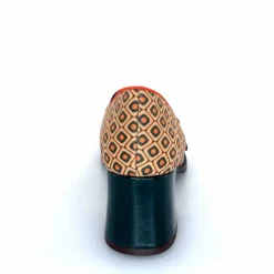 Fantaisie|Escarpins<Chie Mihara Escarpins Teisin Cuir Imprimé Bordeau Vert