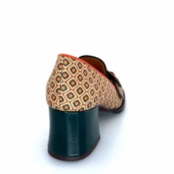 Fantaisie|Escarpins<Chie Mihara Escarpins Teisin Cuir Imprimé Bordeau Vert