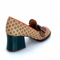 Fantaisie|Escarpins<Chie Mihara Escarpins Teisin Cuir Imprimé Bordeau Vert