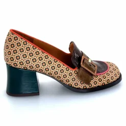 Fantaisie|Escarpins<Chie Mihara Escarpins Teisin Cuir Imprimé Bordeau Vert