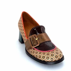 Fantaisie|Escarpins<Chie Mihara Escarpins Teisin Cuir Imprimé Bordeau Vert