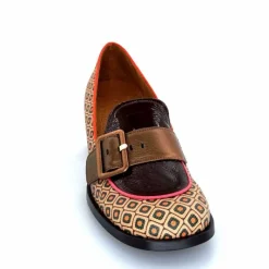 Fantaisie|Escarpins<Chie Mihara Escarpins Teisin Cuir Imprimé Bordeau Vert