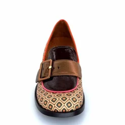 Fantaisie|Escarpins<Chie Mihara Escarpins Teisin Cuir Imprimé Bordeau Vert