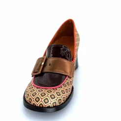 Fantaisie|Escarpins<Chie Mihara Escarpins Teisin Cuir Imprimé Bordeau Vert