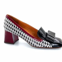 Fantaisie|Escarpins<Chie Mihara Escarpins Vilana Cuir Blanc Bordeau Noir