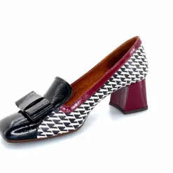 Fantaisie|Escarpins<Chie Mihara Escarpins Vilana Cuir Blanc Bordeau Noir