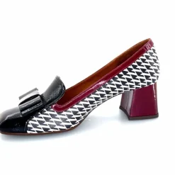 Fantaisie|Escarpins<Chie Mihara Escarpins Vilana Cuir Blanc Bordeau Noir