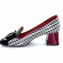 Fantaisie|Escarpins<Chie Mihara Escarpins Vilana Cuir Blanc Bordeau Noir