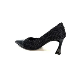 Talon|Elégant<moon flower - enzo di martino Escarpins Enzo Di Martino Eli 715 Textile Cuir Vernis Noir