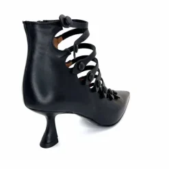 Talon|Fantaisie<martinat t Escarpins Ivoire 4352 Cuir Noir