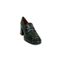 Talon|Elégant<Evaluna Escarpins Ivoire 9810 Cuir Vernis Verde Vert