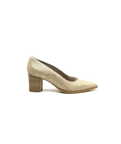 Féminin|Elégant<Myma Escarpins 6627/01 Cuir Beige &amp; Or