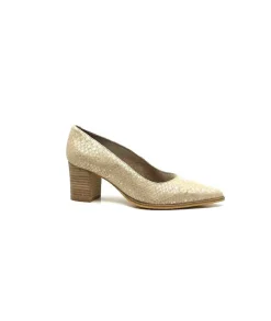 Féminin|Elégant<Myma Escarpins 6627/01 Cuir Beige &amp; Or