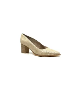 Féminin|Elégant<Myma Escarpins 6627/01 Cuir Beige &amp; Or