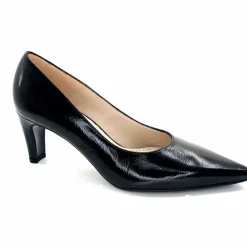 Talon|Soirée<Ivoire0376 EscarpinsIvoire 2100Cuir Vernis Noir