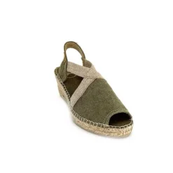 Semelles Corde|Compensées & Plateformes<Toni Pons Espadrilles Compensées Breda V Textile Kaki