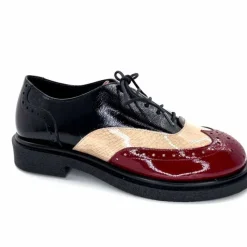 Masculin|Lacets<Dansi Lacets 6804 Vernis Crème Bordeaux Noir