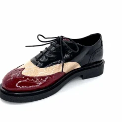 Masculin|Lacets<Dansi Lacets 6804 Vernis Crème Bordeaux Noir