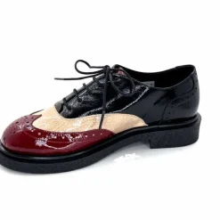 Masculin|Lacets<Dansi Lacets 6804 Vernis Crème Bordeaux Noir