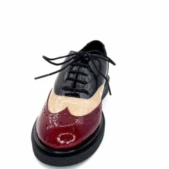 Masculin|Lacets<Dansi Lacets 6804 Vernis Crème Bordeaux Noir