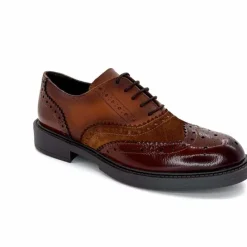 Masculin|Elégant<Ivoire0104a Lacets Richelieu Ivoire A54190 Cuir Marron