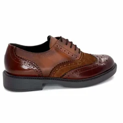 Masculin|Elégant<Ivoire0104a Lacets Richelieu Ivoire A54190 Cuir Marron