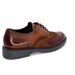 Masculin|Elégant<Ivoire0104a Lacets Richelieu Ivoire A54190 Cuir Marron