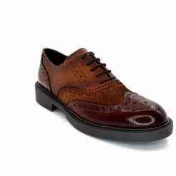 Masculin|Elégant<Ivoire0104a Lacets Richelieu Ivoire A54190 Cuir Marron