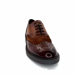 Masculin|Elégant<Ivoire0104a Lacets Richelieu Ivoire A54190 Cuir Marron