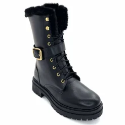 Neige|Montagne<gemilli sarl - hooper Mi-Bottes Fourrées Hooper Shoes Lazlo Cuir Noir