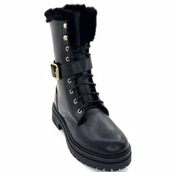 Neige|Montagne<gemilli sarl - hooper Mi-Bottes Fourrées Hooper Shoes Lazlo Cuir Noir